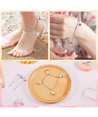 60-Piece Jewelry Flower Beads Ball Needle Set in Clear Box - Classic Style Earring and Bracelet Making Kit in 3 Colors - Buy Online on SooperMarket.com