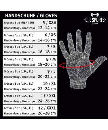C.P.Sports Iron Glove Comfort | Padded Training Gloves for Men & Women | Weight Training Bodybuilding Gym Fitness & Cycling | Size L (20-22 cm) - Buy Online on SooperMarket.com