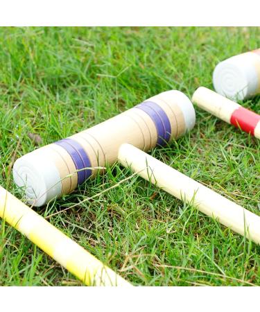 Juegoal Six Player Deluxe Croquet Set with Wooden Mallets  Colored Balls  Sturdy Bag for Adults &Kids  Perfect for Lawn  Backyard and Park  28 Inch Burlywood - Buy Online on SooperMarket.com