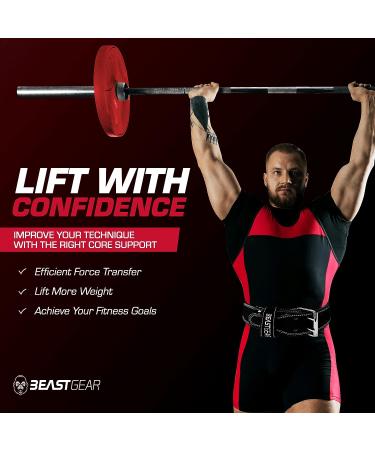 Beast Gear PowerBelt - Premium 4x10mm Nubuck Leather Powerlifting Belt - Buy Online on SooperMarket.com