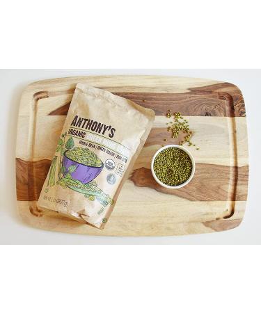 Anthony's Organic Whole Green Mung Bean 2 lb - Gluten Free, Non GMO, Vegan - Green Maash - Buy Online on SooperMarket.com