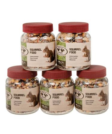 SIDCO Squirrel Food 1000 g Squirrel Peanut Butter Nuts Feed Mix Refill Jar 200 g (Pack of 5)