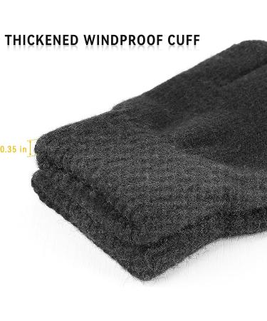 Cierto Winter Gloves - Unisex Cold Weather Stretchy Knit Thermal Touch Screen Gloves | Windproof Smart Phone Touchscreen Warm Gloves for Driving Running Cycling Hiking - Black - Buy Online on SooperMarket.com