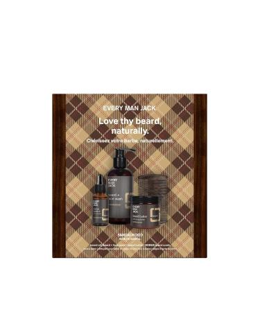 Every Man Jack Sandalwood Beard Kit - Premium Grooming Gift for Men | International Shipping Available - Buy Online on SooperMarket.com
