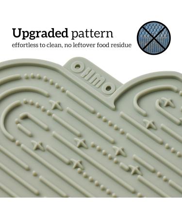 Ohmo Slip Mat for Dogs and Cats - 2PC Cute Cactus Design Leakproof Puppy Mat Pet Fear Relief & Slow Feeder Food-Grade Silicone (Light Green & Ash) - Buy Online on SooperMarket.com