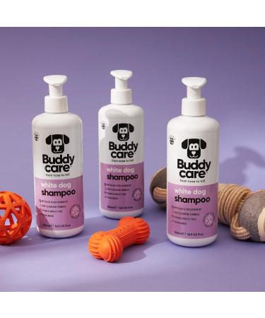 BuddyCare White Dog Shampoo - Lightening & Brightening 500ml x3 | Deep Cleaning Aloe Vera & Pro-Vitamin B5 - Freshly Fragrant for Dogs - Buy Online on SooperMarket.com