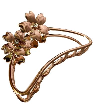 TANG SONG 4PCS Double Flower Shaped Metal Hair Claw Clips Set - Women's Hair Catch Barrette Jaw Clamp for Thick Hair (Silver, Gold, Rose Gold, Black) - Buy Online on SooperMarket.com