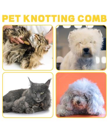 Best PET Knotting Comb Set - De-Filtering Tool with Steel Blade for Dogs & Cats - 5 PCs for Gentle Undercoat Removal - Buy Online on SooperMarket.com