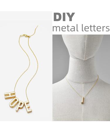 ZVE Mini Alloy Letter Pendant - DIY Crafts Charms for Jewelry Making - 0.9 Inch Alphabet Necklace Bracelet - Heart Gold - Valentine's Day Gifts - Buy Online on SooperMarket.com