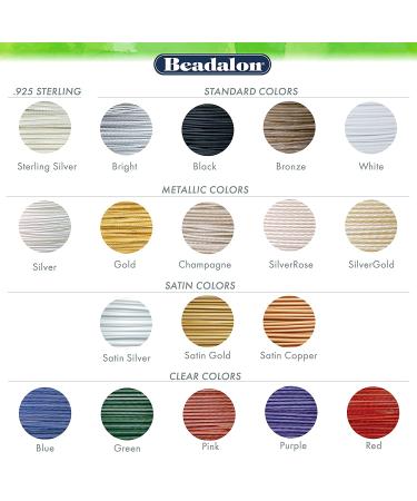Beadalon 7 Strand Stainless Steel Bead Stringing Wire - Satin Gold .015 in / 0.38 mm, 100 ft / 31 m - Buy Online on SooperMarket.com