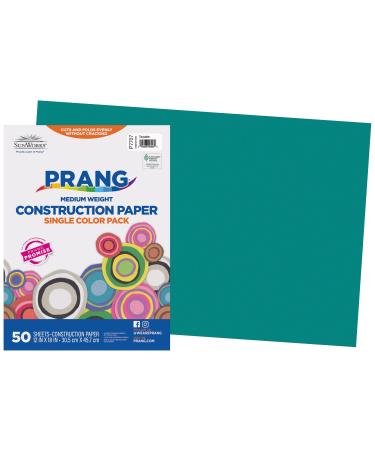 Prang (Formerly SunWorks) Construction Paper  Turquoise  12 x 18  50 Sheets