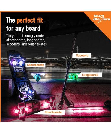 Board Blazers LED Skateboard Lights - Ideal Gift & Accessory for Skateboards, Longboards, and Scooters - Color-Changing Underglow Lights - Buy Online on SooperMarket.com