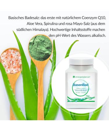 Energybalance Base Pool - Premium Bathing Salt with Q10 Aloe Vera Spirulina & Pink Himalayan Salt - Alleviate Fatigue & Acidification - 400g - Swiss Quality for International Shipping - Buy Online on SooperMarket.com