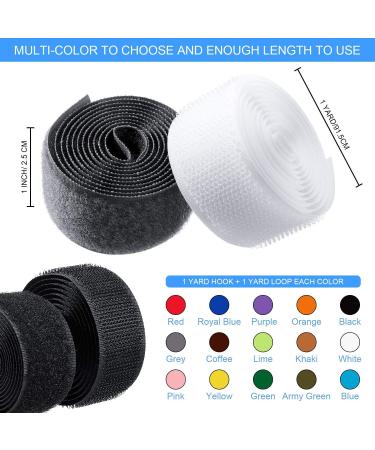 15 Colors 30 Yard Sew on Hook and Loop Tape 1 Inch Wide Nylon Fabric Fastening Tapes Set Non-Adhesive Style for DIY Craft Supplies  Each Color Contains 1 Yard Hook and 1 Yard Loop - Buy Online on SooperMarket.com
