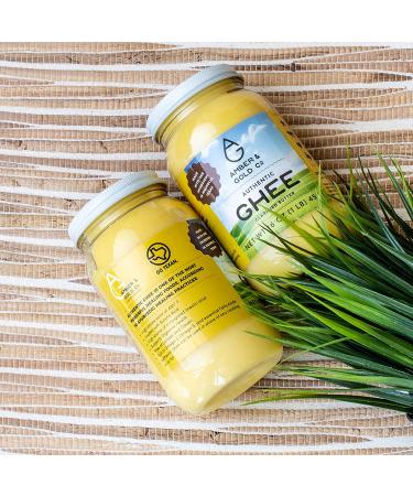 Amber & Gold Authentic Ghee 16oz - Keto, Paleo & Gluten Free - Healthy Snacks, Coffee Creamer & Cooking - Buy Online on SooperMarket.com