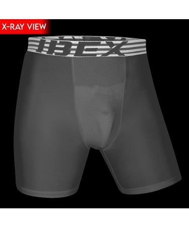 IBEX ATHLETIC Youth Compression Shorts with Protective Cup - X-Large | Youth Cup Underwear for Boys - Buy Online on SooperMarket.com