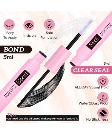 TOOCHUNAG Eyelash Extension Kit - 320pcs 30D+40D Individual Lashes Cluster Set with Bond, Seal, and Tweezers - DIY Lash Extensions 8-16mm - Buy Online on SooperMarket.com