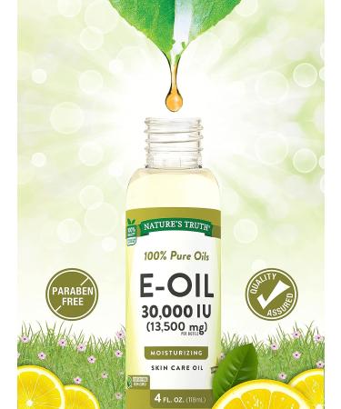 Nature's Truth Vitamin E Oil 30000 IU 4 oz | 100% Pure Lemon Scented | GC/MS Tested - Buy Online on SooperMarket.com