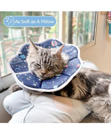 ComSaf Soft Cat Recovery Collar - Adjustable Elizabethan Cone for Post-Surgery Comfort - Prevents Licking, Lightweight - M (Neck 9-11 in) - Buy Online on SooperMarket.com
