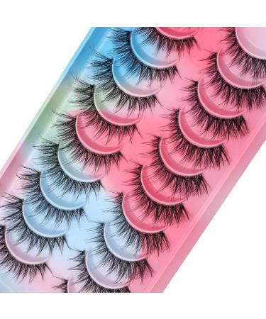 False Eyelashes Clear Band Natural D Curl Natural Cluster Volume Eyelash Set 10 Pairs Natural 3D Adhesive Tape Artificial Eyelashes (DDL09) - Buy Online on SooperMarket.com