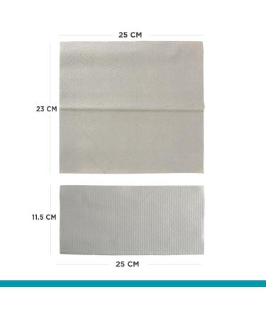 Buy Inoverse 5 000 Sheets Folding Paper Towels - ZZ Fold Disposable Gray Towels for Donors - 25x23 cm - International Shipping Available - Buy Online on SooperMarket.com