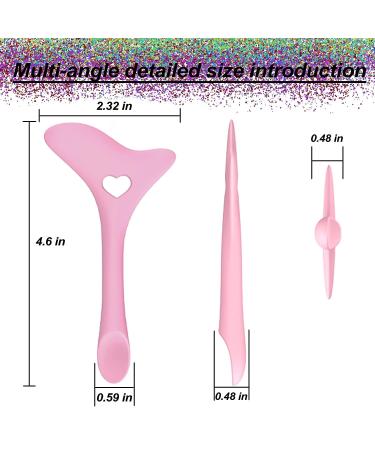 2pcs Silicone Eyeliner Stencils: Winged Tip & Eyebrow Pencil | Reusable & Multifunctional Eye Makeup Tool Kit - Pink - Buy Online on SooperMarket.com