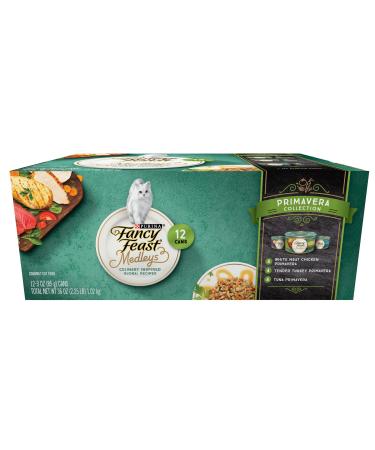 Purina Fancy Feast Gravy Wet Cat Food Variety Pack, Medleys Primavera Collection - (2 Packs of 12) 3 oz. Cans