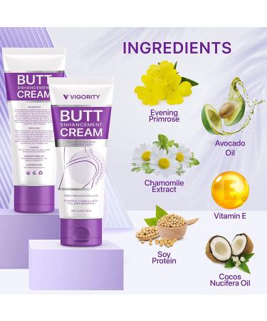 Butt Enhancement Cream | Hip Lift & Firming Lotion for Bigger, More Elastic Buttocks | Moisturizing & Gentle Formula | 4oz (Pack of 1) - Buy Online on SooperMarket.com