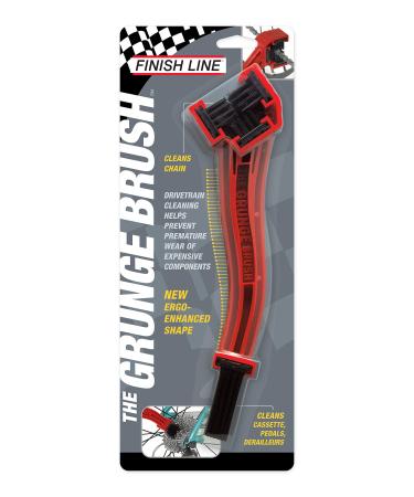 Finish Line Grunge Brush Chain + Gear Cleaning Tool Red One Size