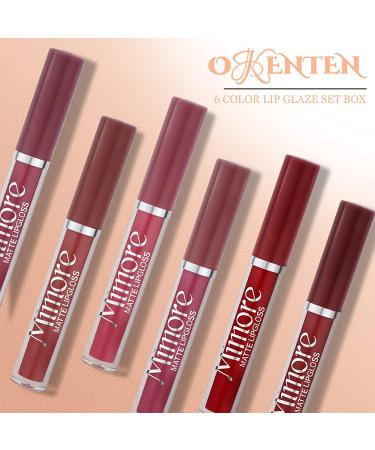 OKENTEN 6 Colors Matte Lipstick Set - Long-Lasting & Waterproof Lipsticks - Nude Lipstick Makeup Gift Set - 25(01) - Buy Online on SooperMarket.com