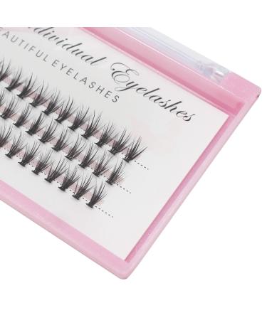 Grafting False Eyelashes 20 Root Soft 60pcs 0.07 C Curl 6D Wave Individual Eyelashes Silk False Eye Lashes Extension Mink Black Tools Handmade (8mm)