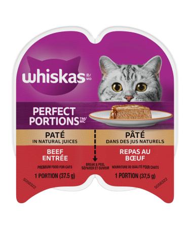 Whiskas Perfect Portions Wet Cat Food Pat - Beef - 75g (24 Pack) Pat Beef 1 count (Pack of 24)