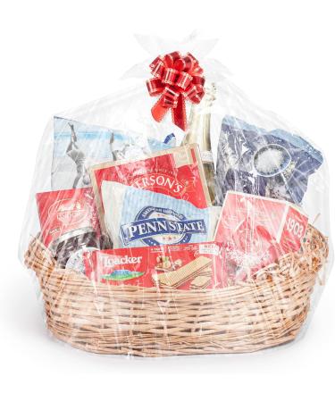 DIY Wicker Gift Hamper Kit - Oval Basket for Christmas, Weddings, Baby Showers - Natural - Buy Online on SooperMarket.com
