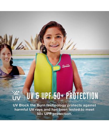 Speedo Unisex-Child Swim Flotation Classic Life Vest Begin to Swim UPF 50 Medium Lime/Orange - Buy Online on SooperMarket.com