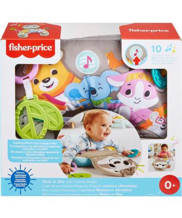Fisher-Price Lazy Playing Pillow | Soothing Baby Game Pillow for 0-6 Months | Abdominal Play Plads with Vibration Bite Ring & Music | Perfect Baby Gift - Grr01 Sloth Multicolored - Buy Online on SooperMarket.com