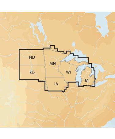 Navionics Plus Regions North Lake Charts on SD/MSD,Black