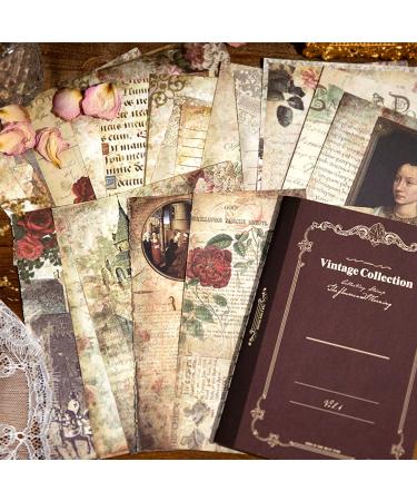 160 PCS Scrapbook Paper Book Vintage Scrapbooking Supplies Journaling Craft Kits Aesthetic Supplies for Journals Junk Supplies Room Decor