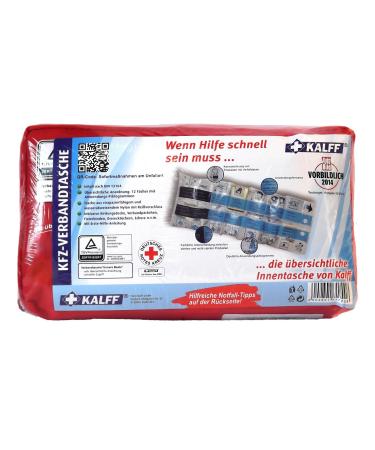 Kalff first aid kit car test winner DIN 364 car first aid kit with first aid brochure