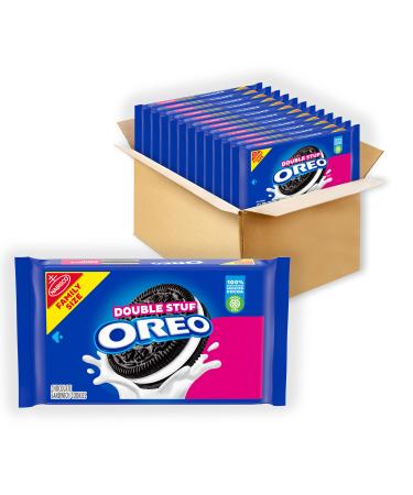 OREO Double Stuf Chocolate Sandwich Cookies, Family Size, 12 - 20 oz Packs