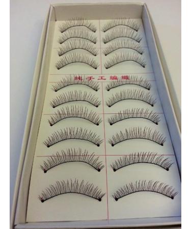 Careforyou 10 Pairs Taiwan False Eyelashes - Long Natural Handmade Cross Style #216 | Soft Makeup for Stunning Eyes - Buy Online on SooperMarket.com
