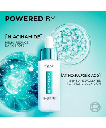 L'Or al Paris Bright Reveal Niacinamide Dark Spot Serum 10% - Visibly Fades Dark Spots, Acne Marks, Sunspots - 50ml - Buy Online on SooperMarket.com