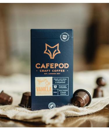 CafePod Vanilla Flavoured Coffee Pods - 60 Nespresso Compatible Aluminium Capsules - Buy Online on SooperMarket.com