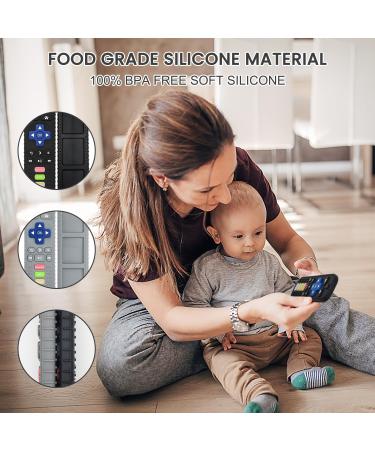 Remote-Controlled Silicone Bathing Toys for 3-Month-Olds - Dental Aid & Soothing Bite Rings (2-Set) in Black & Gray - Buy Online on SooperMarket.com