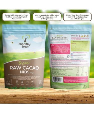 Organic Raw Cacao Nibs 250g - Superfood High in Magnesium, Fibre & Iron - TheHealthyTree Company - Buy Online on SooperMarket.com