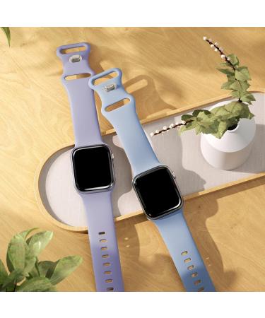 ZALAVER 6 Pack Silicone Bands for Apple Watch 38mm/40mm/41mm - Ultra Series Compatible with iWatch 8 7 6 5 4 3 2 1 SE - Men Women Sport Strap in White/PinkSand/Green/Blue/Lavender/Starlight - Buy Online on SooperMarket.com