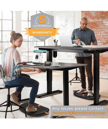 Standing Desk Mat Balance Board with Rollerball  Wooden Wobble Anti Fatigue Mat Ergonomic Design  Office Comfort Floor Mat to Relieve Foot  Knee  and Back Pain  Non-Slip Bottom A: Medium Black ( 21 Inch ) - Buy Online on SooperMarket.com