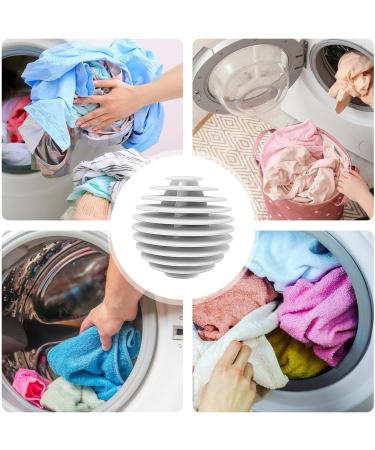 Laundry Balls For Dryer - Hair Remover For Laundry - Spherical Vane Eco-friendly Hair Catcher Balls Anti-tangling Reusable Washing Ball For Enhancing Your Machine Cleaning Power White - Buy Online on SooperMarket.com