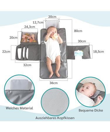 Portable Diaper Bag with Compartments & Wet Wipes Organizer - Waterproof & Washable Travel Solution - Buy Online on SooperMarket.com