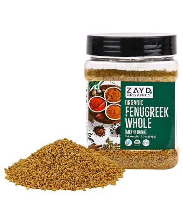 Zayd Organics USDA Organic Methi Fenugreek Seeds Whole 21oz (595g) - Buy Online on SooperMarket.com
