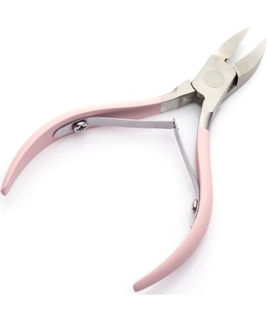Malva Belle Ingrown Toe Nail Clippers for Thick Nails - Double Spring Tool with Safety Tip Cover - Comfort Grip Handles - Pink - Buy Online on SooperMarket.com
